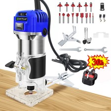 Palm Router Trimmer, Woodworking Hand Router with Trimmer Base Power 2600W Tool