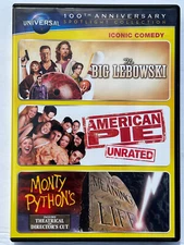 Iconic Comedy 3 DVD AMERICAN PIE THE BIG LEBOWSKI MONTY PYTHONS MEANING OF LIFE