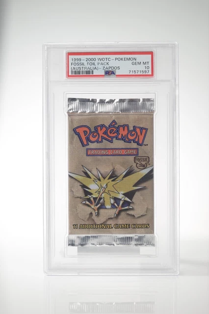 1999-2000 WOTC Pokemon Fossil Foil Pack (Australia) Zapdos PSA 10  POP 5