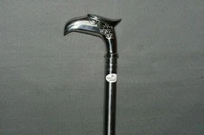 Designer Noble Luxury Silver Eagal Handle Steel Walking Stick Cane Shaft Gift