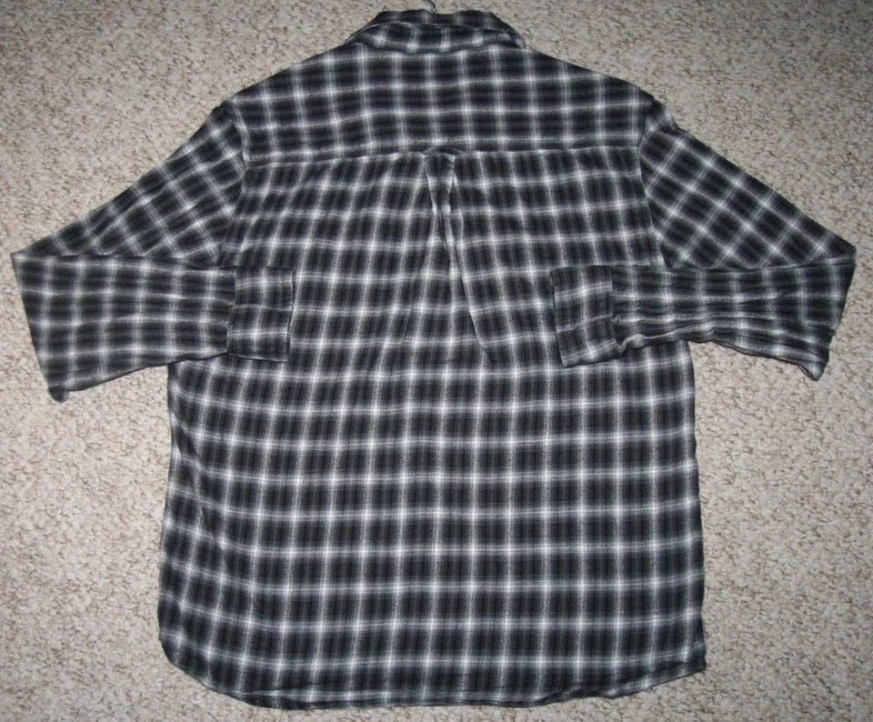 XL Field & Stream Gray Men's Cotton 2 Pocket Dress Shirt Striped X-Large 1-744 - Image 3 of 4