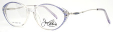 JOAN COLLINS J-257 BLU Blue Marine Womens Oval Eyeglasses 54-16-130 B:39