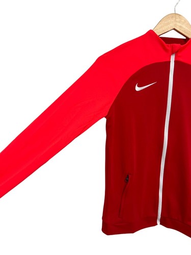 Nike Dri-Fit Youth Unisex Bright Red Full Zip Up Ftbll/Socc Active Jacket Size M - Picture 4 of 10