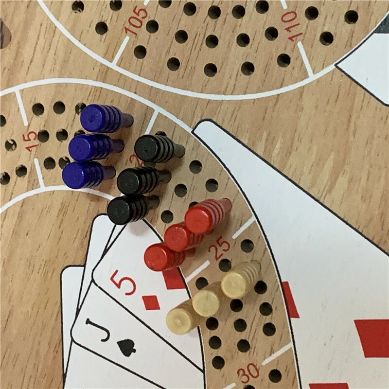 USA Durable 12Pcs Wooden Pegs for 1/8 Hole Cribbage Board -Red-Blue-White-Black - Image 4 of 4