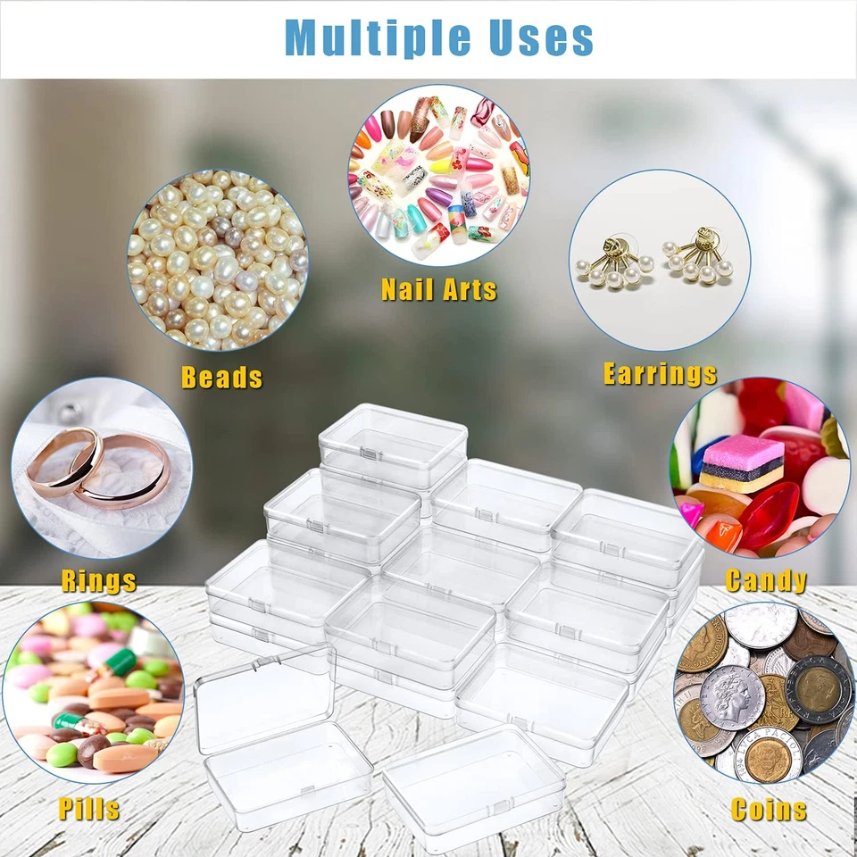 Contenitori Plastica Scatola Plastica Con Coperchio Contenitore Piccolo in Plast - Immagine 2 di 4