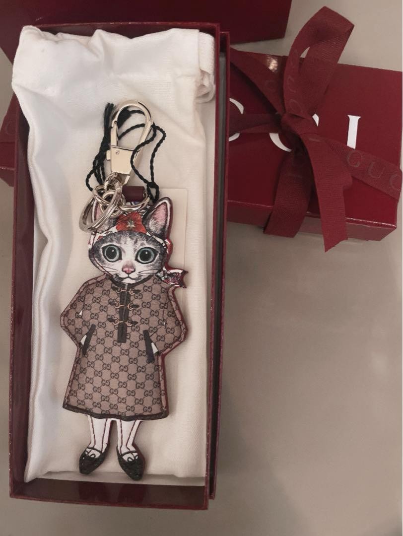 GUCCI Yuko Higuchi Cat Key Charm Bow Limited Edition Japan New