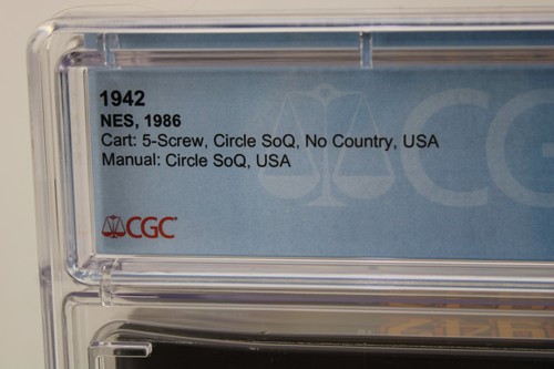 1942 HT Version Nintendo NES CIB CGC Graded 8.5 w/ 9.6 Cart! - Picture 9 of 14