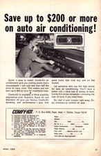 Comfy Kit Auto Air Conditioning Dallas Tx Quick Easy Vintage Print Ad 1969 Comfy Kit Auto Air Conditioning Dallas Tx Quick Easy Vintage Print Ad 1969
