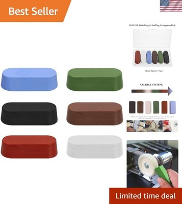 Versatile 6-Piece Buffing Compound Bars for Jewelry, Aluminum & Steel Polishing