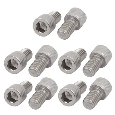 10pcs 5/16-18 x 1/2'' 304 Edelstahl Vollgewinde Innensechskant Kopf Schrauben