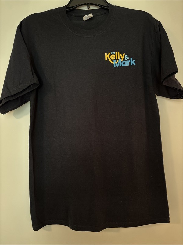 Live Kelly And Mark T-Shirt Black Size Medium 100% Cotton Short Sleeve New