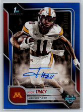Javon Tracy Bowman 2025 Blue Refractor /150 Auto