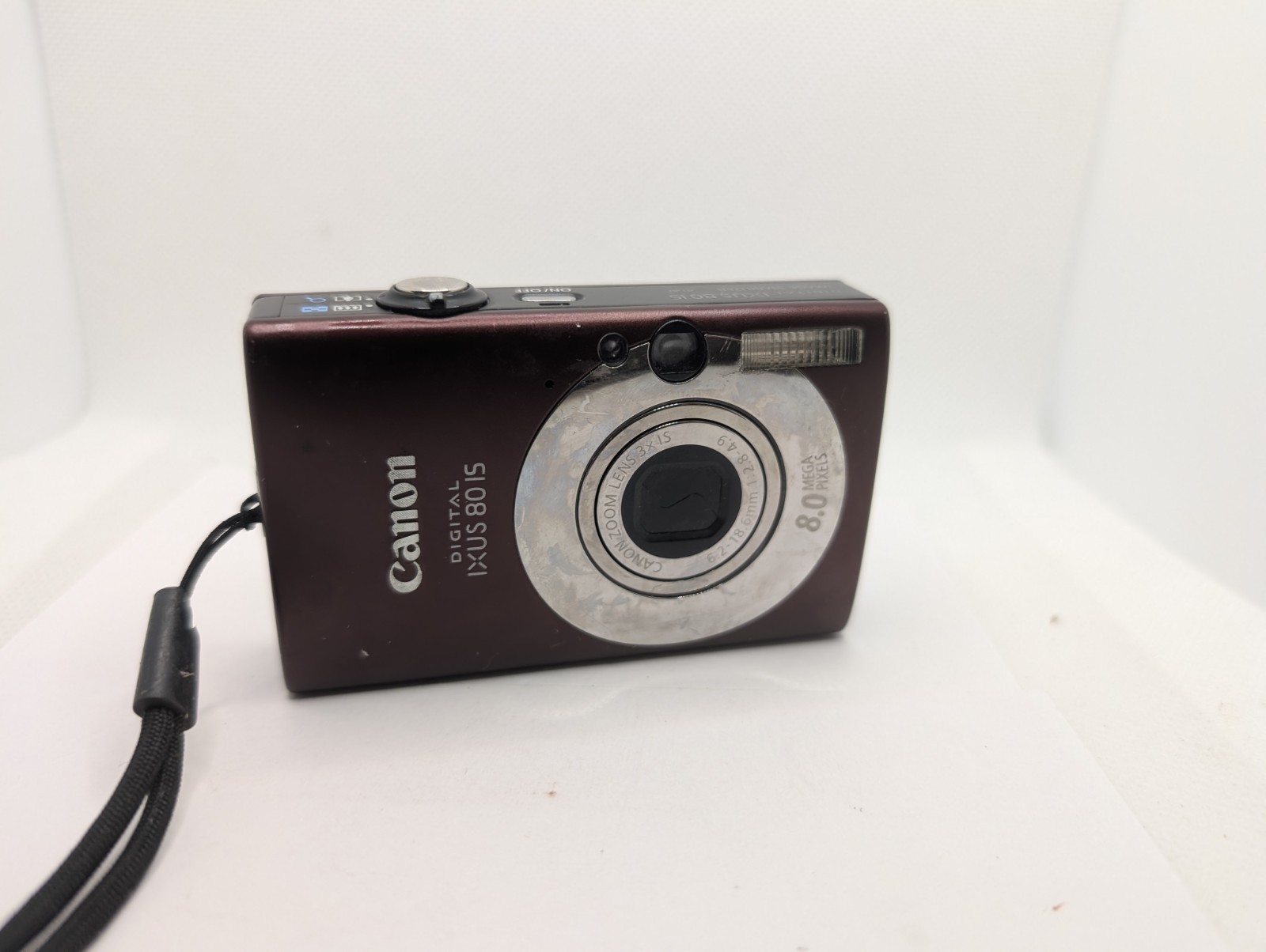 Canon Digital Camera IXUS 80 IS 8.0MP Brown Maroon Red Tested Fully Working 