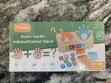 NWT Wood Board Arithmetic Learning Board for Kids Ages 3 Interactive Math Toy