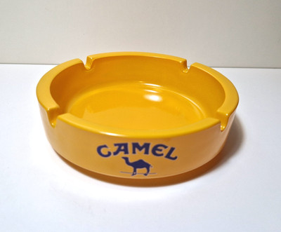 Camel Aschenbecher Made in Schweiz Berne Gelb Keramik  Zigaretten Neu Werbe