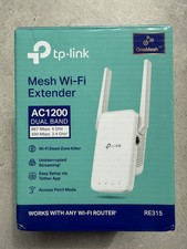 TP-Link RE315 AC1200 Dual Band Wi-Fi Range Extender with Wall-Plug Mesh