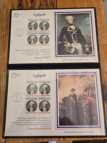 1977 Fleetwood First Day Issue Lafayette Set - Picture 1 of 1