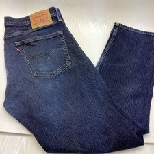 Levi's 505 Jeans Men's 36x32 Meas 36x31 Straight Leg Dark Wash 100 Cotton