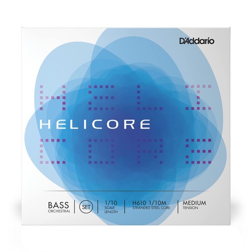 D'Addario Helicore Orchestral Set H610 1/10m Medium Tension Double Bass Strings - Picture 2 of 3
