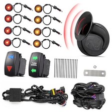 UTV ATV Turn Signal Kit with 110D Horn Pre-Wired  Plug  Play UTV 198 inch
