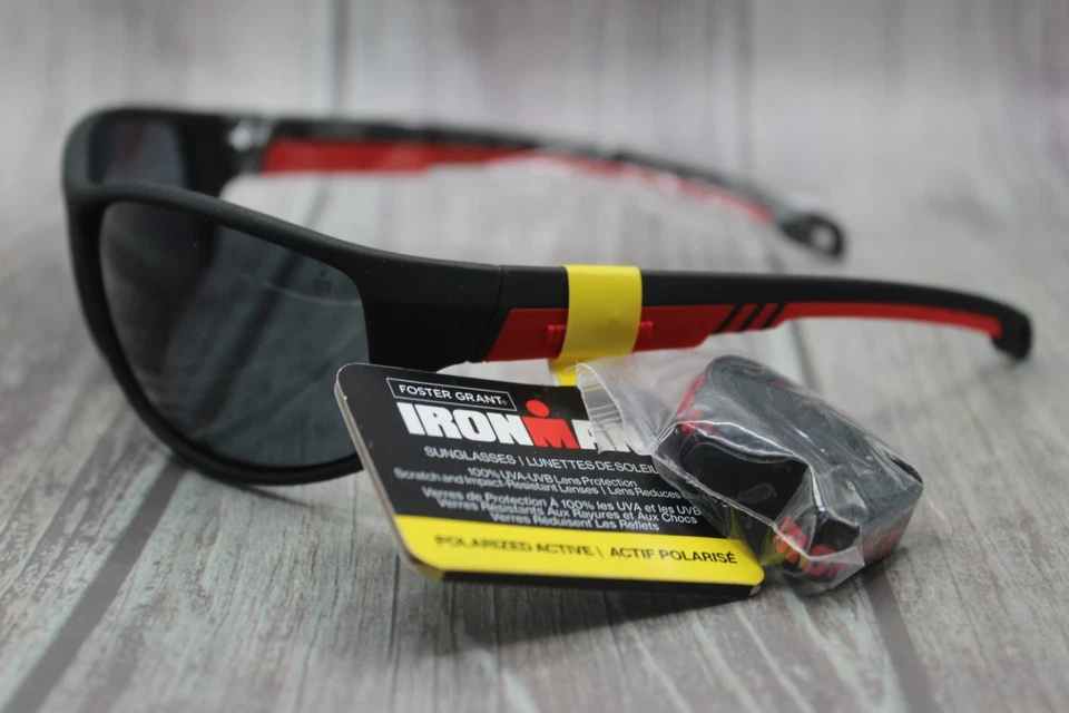 Forest Grant Ironman Sunglasses Frame SR0818 Mens Matte Black Red Full Rim Wrap - Image 2 of 4
