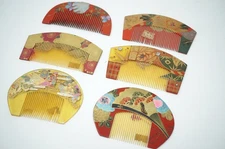 Japanese Hair Accessories Hair Combs 6 Pieces Vintage Original from Japan...