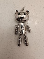 Large, Adorable Heart Bear With Crystals Pendant or keychain. New condition