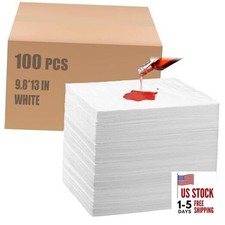 Oil Absorbent Pads Weight Dimpled Pad Garage 9.8 x 13 Inch 100 White