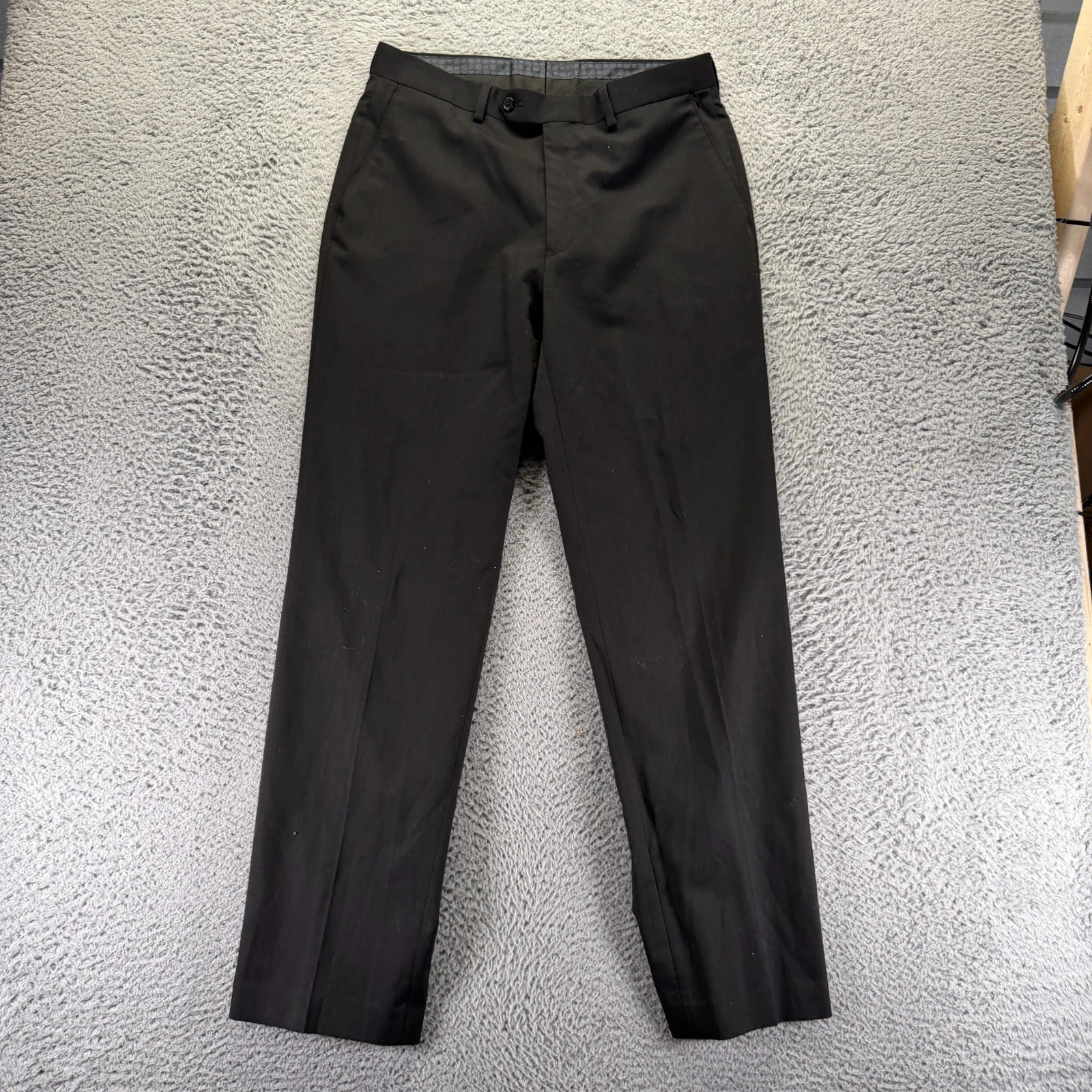 Michael Kors Pant Mens 33x32 Black Polyester Dress Straight Career Preppy Formal