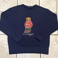 Polo Ralph Lauren Polo Bear USA Pullover Fleece Sweatshirt Blue Men s Size Large