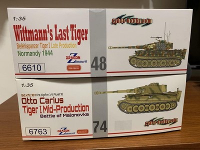 Dragon 1/35 Wittman's last Tiger & Carius Tiger Unassembled paie set F/S from JP