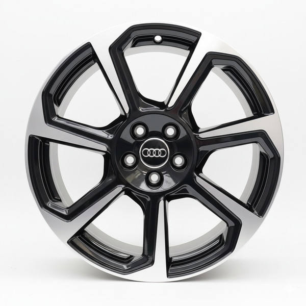 1 Cerchio Lega Audi Q3 Sportback R19 Nero Lucido Diamantato Ls005904-image