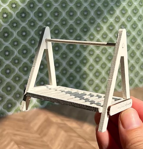 1:6 Dollhouse Kitchen Furniture Miniature Wooden Sink Shelves Cabinet For Dolls - Picture 9 of 11