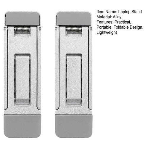 Laptop Stand Alloy Bracket Laptop Stand with Anti-slip Design 3 for Notebooks - Photo 7/10