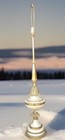 Vtg Stiffel Brass Cream Enamel Hollywood Regency Table Torchiere Lamp — photo 7