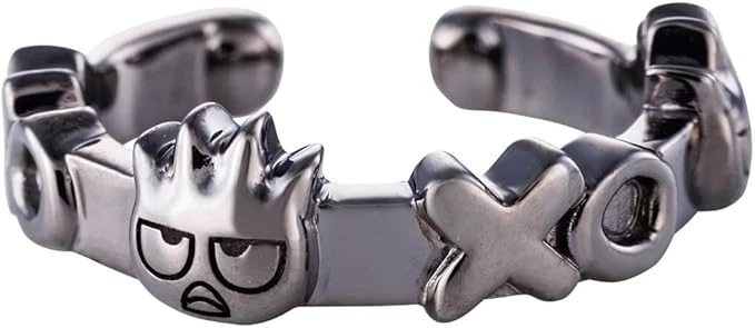 Brazalete de oreja Badtz-Maru Sanrio en plata 925 con rodio negro (SABB30-E002BK) Foto 3 de 4