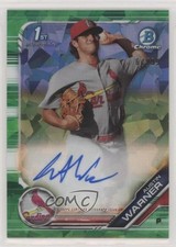 2019 Bowman Chrome HTA Green Atomic Refractor 67/99 Austin Warner Auto 2g6