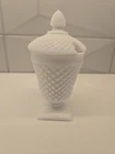 Vintage Westmoreland Milk Glass Covered Honey Or Jam Dish with Lid