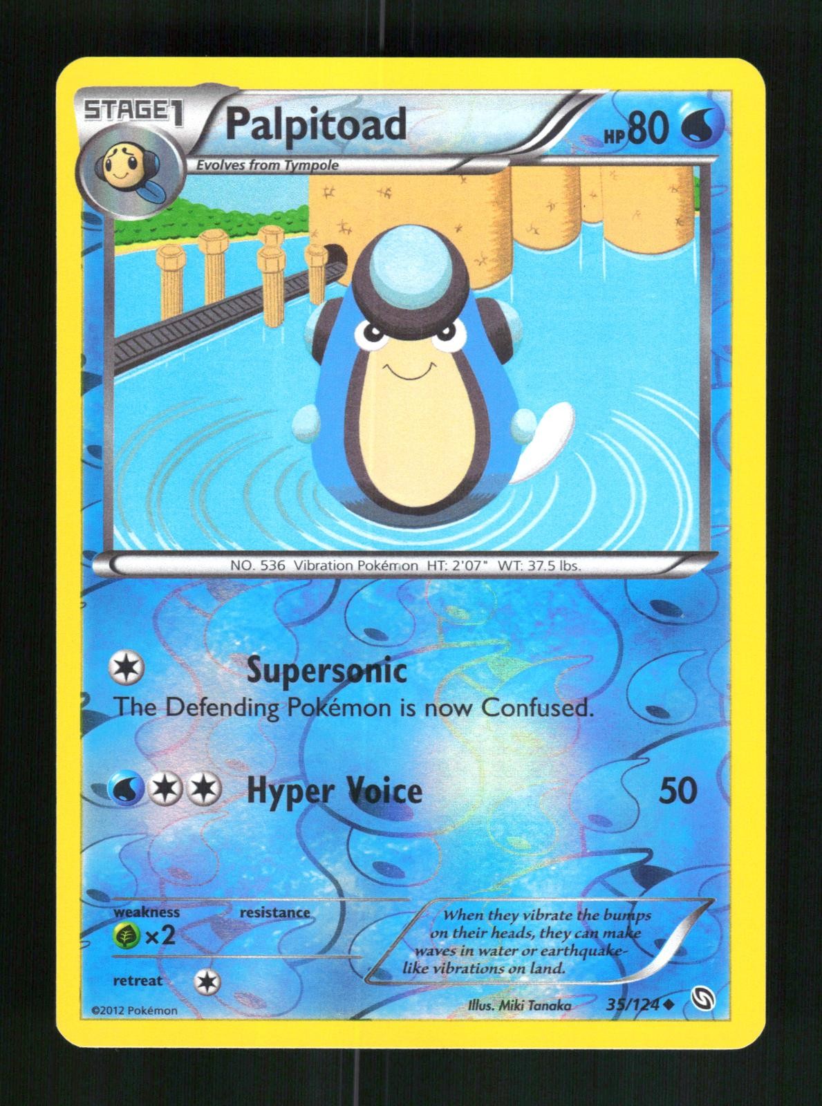 Palpitoad 35/124 Reverse Holo Uncommon Dragons Exalted Pokemon 2012 LP Tanaka