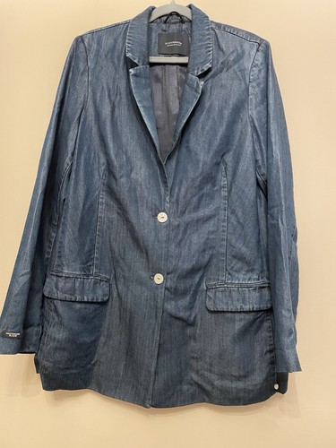 Scotch & Soda Women’s Tencel Denim Blazer L Chore Jacket - Picture 2 of 15