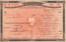 Antique Rare 1925 Prohibition Whisky Prescription Doctor Pharmacy Bar Chicago IL