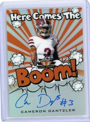 2020 Leaf Valiant Cameron Dantzler Auto Here Comes The Boom Orange #28/50