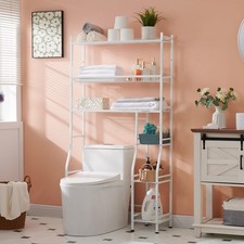 Lauren Harold 6-Tier Over The Toilet Storage with Side Rack, 32.8" W x 12.2" ...