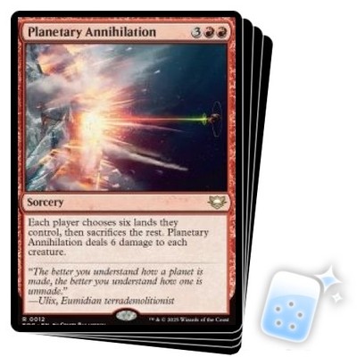 PLANETARY ANNIHILATION X4 Edge Of Eternities Commander Magic MTG MINT CARD 