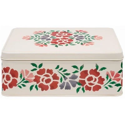 Emma Bridgewater Storage Tin Antique Roses Deep Rectangular Shape