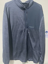 GH Bass Blue Quarter 1/4 Zip Pullover Men's sz XXL