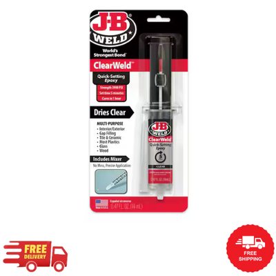 #ad #ad JB Weld 50114H ClearWeld Quick Setting Epoxy Clear 0.47 oz. BUY MORE amp; SAVE $7.15