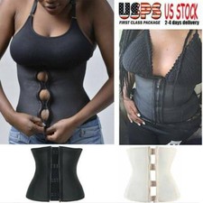Fajas Colombianas Zip Latex Waist Trainer Weight Loss Cincher Slimming Corset