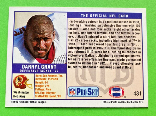 1989 NFL Pro Set. Pick what you need to complete your set. - Picture 309 of 401