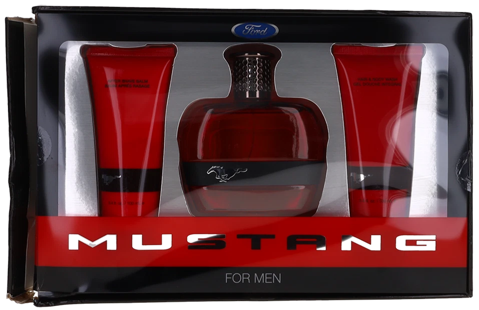 Ford Mustang By Ford For Men Set: EDT+ASB+SG (3.4+3.4+3.4)oz Damaged Box New - Image 1 of 1